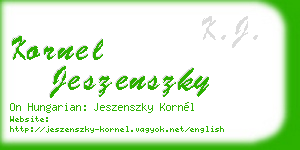 kornel jeszenszky business card